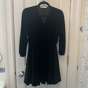 Zara black velvet dress